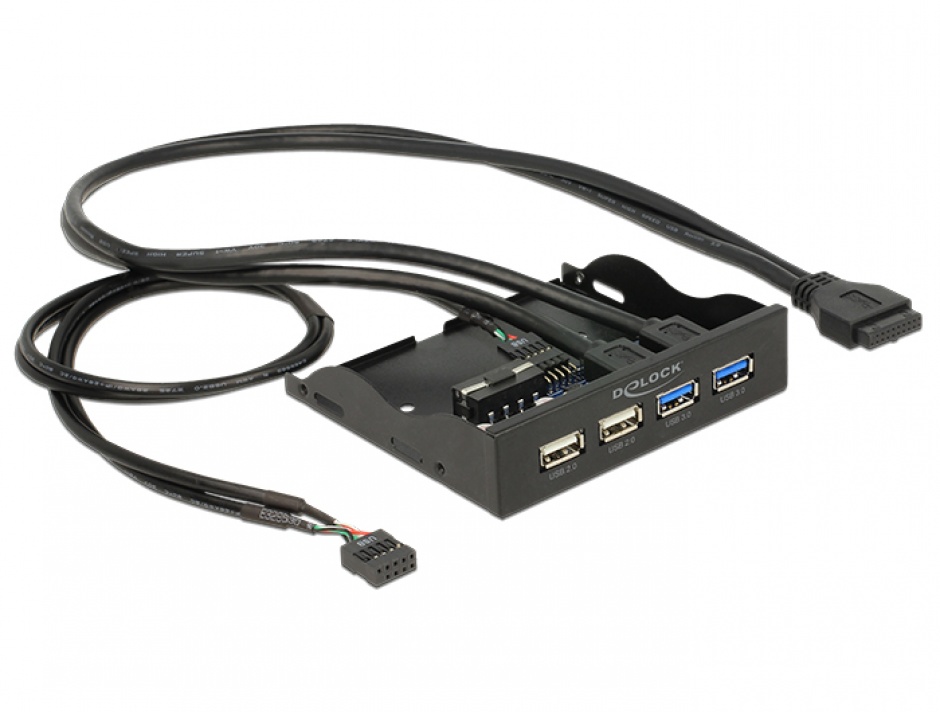 Imagine Front Panel 3.5" la 2 x USB 3.0 + 2 x USB 2.0, Delock 62701